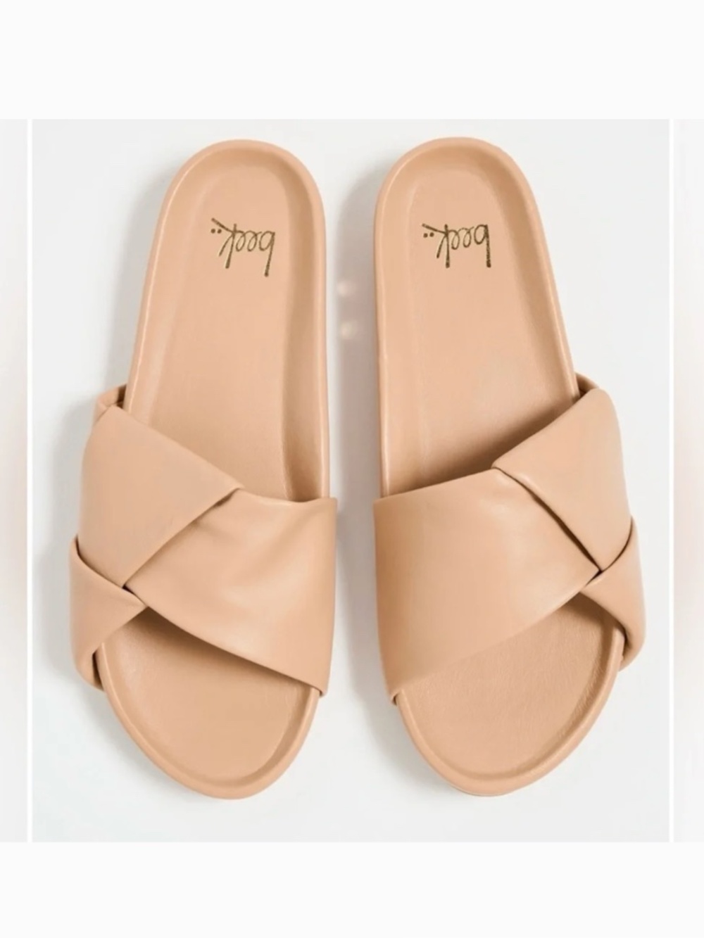 Beek Tori Beach Leather Slide Size 8